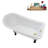 58" Streamlin Clawfoot Tub,Tray,Drain, Clawfeet-101628926-102219868