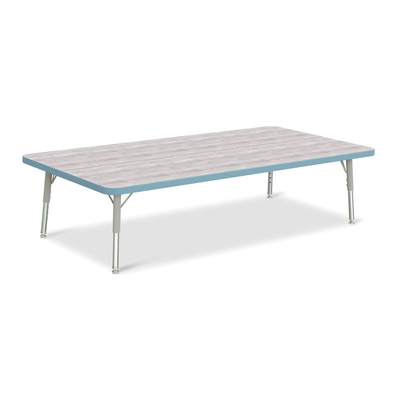 Table rectangulaire Berries, L 30 po x l 60 po, 15" - 24", Bleu côtier