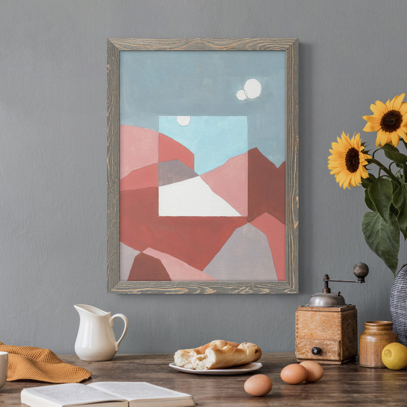 Desert Dreamscape I, toile encadrée de qualité supérieure - prête à être accrochée, Encadré gris, H 23 po x l 32 po x P 1 po