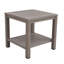 Table de bout en aluminium avec tablette