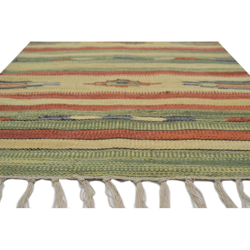 Country Southwestern Cotton Hand Woven Area Rug, Rectangle 60 x 90cm