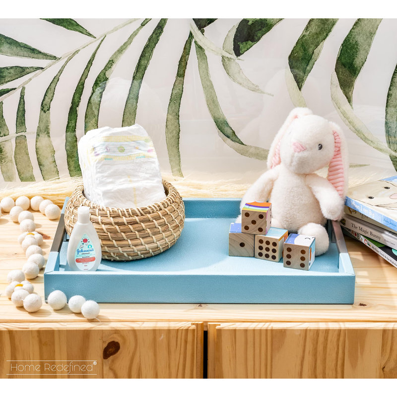 Plateau Mayalee, Bleu bébé / argent