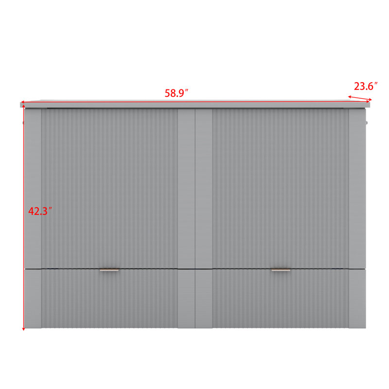 Murphy Bed With Drawer And A Set Of Sockets & USB Ports, Pulley Structure Design