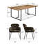 Ensemble de table de salle à manger rectangulaire 79 po avec 8 fauteuils à dossier double rembourrés 79 po-322342179