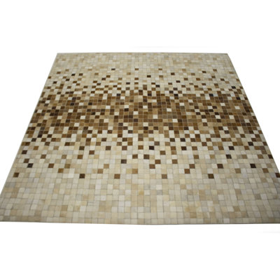 Performance Cowhide Geometric Indoor Rug