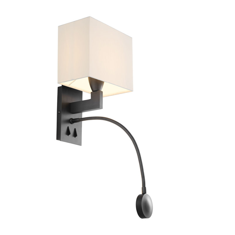 Lampe murale avec lampe de lecture 1 lumière, Bronze