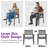 Immie 7- Piece HDPE Outdoor Dining Table Set With Chairs & Umbrella Hole, Gray-1029547166-1015650110
