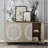 60" Mandala Carved Boho Sideboard with 4 Doors