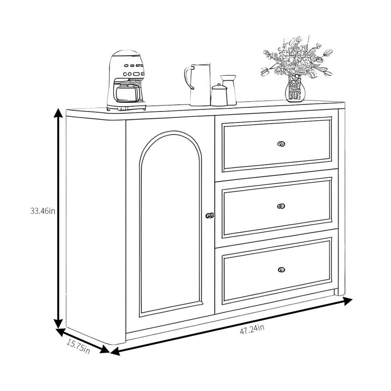 Simple Cream Style Sideboard