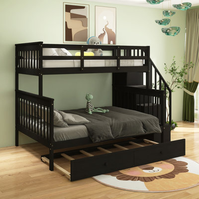 Twin-Over-Full Bunk Bed With Twin Size Trundle