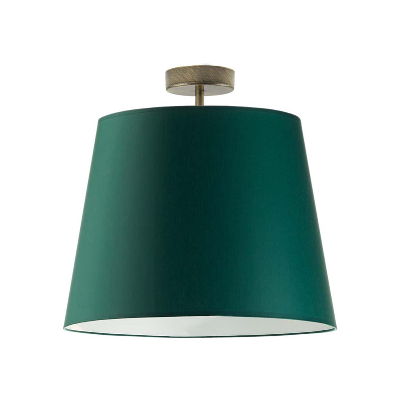 Deima Semi Flush Mount, Bronze, Dark Green