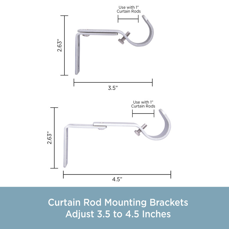 Brackets Steel Rod Socket, 1" Diameter, Satin Nickel