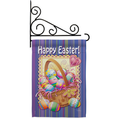Double Sided 18.5'' H x 13'' W Polyester Easter Flag Set