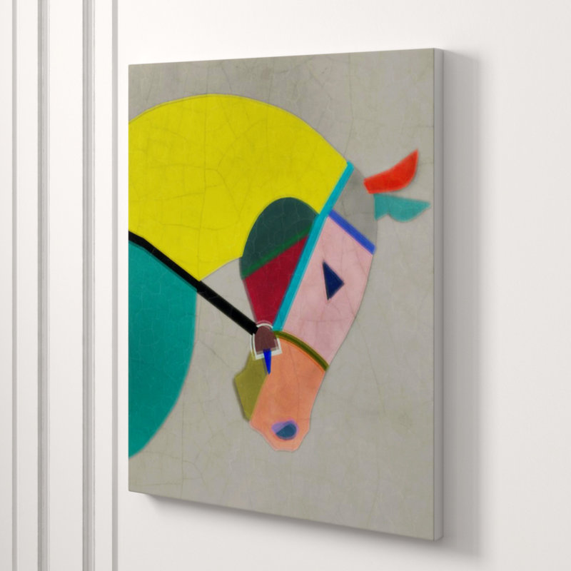 Neo Stallion Print by Emma Brooks, 50" H x 40" W x 1.5" D, Glass Coat