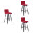 Fowey Biance Modern Swivel Counter Height or Bar Height Stool with Upholstered Seat and Wood Frame-378564199-378564192-378564193