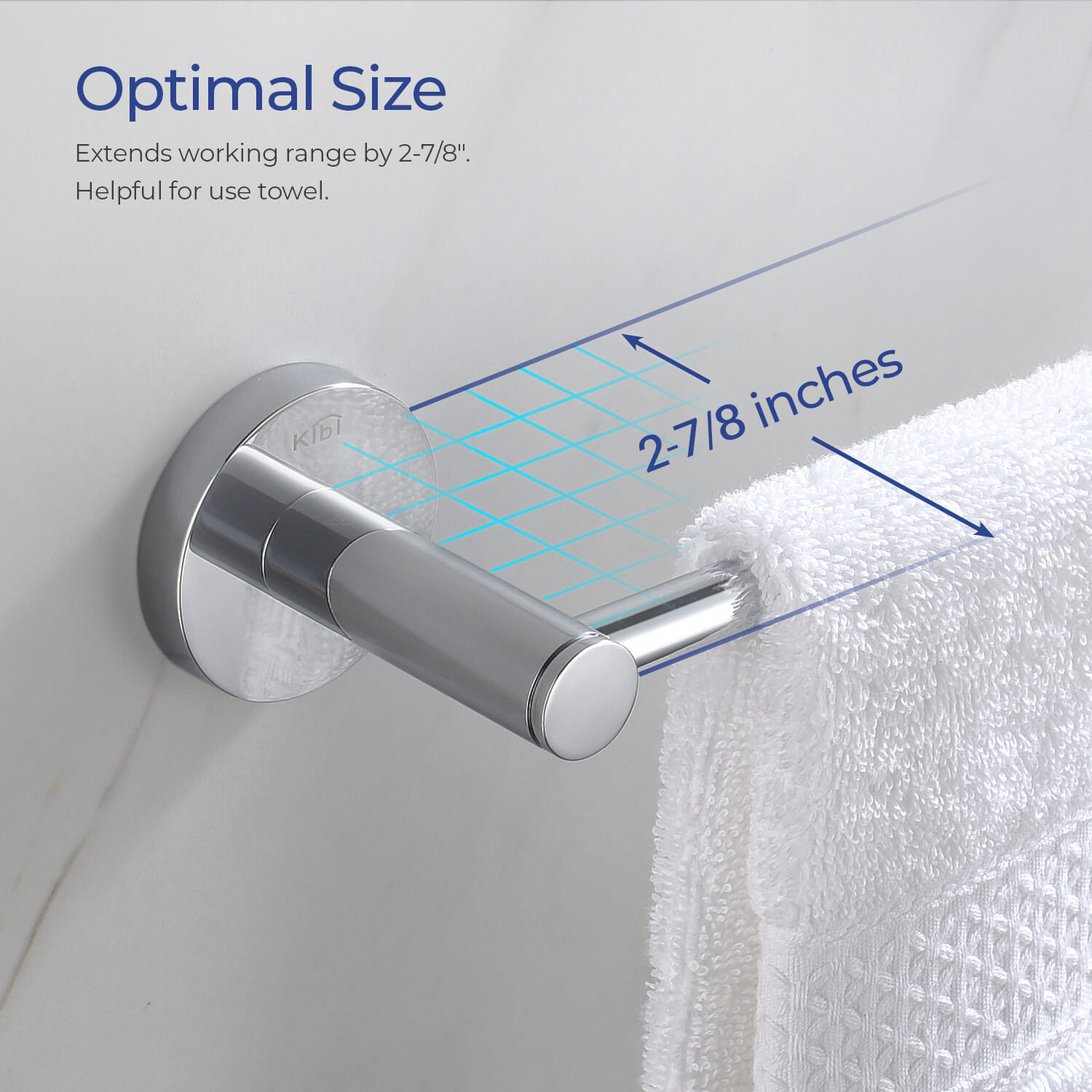 Circular 10" Wall Mounted Towel Bar, Chrome