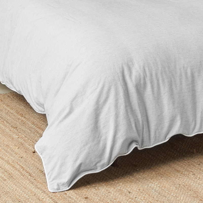 Housse de couette 100% coton Tate Grey, Housse de couette pour très grand lit