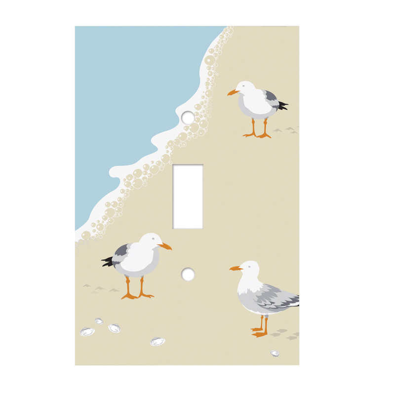 Plaque murale d'interrupteur à bascule Beach Seagulls