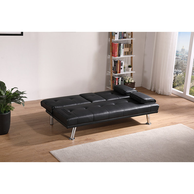 Ebern Designs Kastyn 67'' Faux Leather Sleeper Sofa | Wayfair