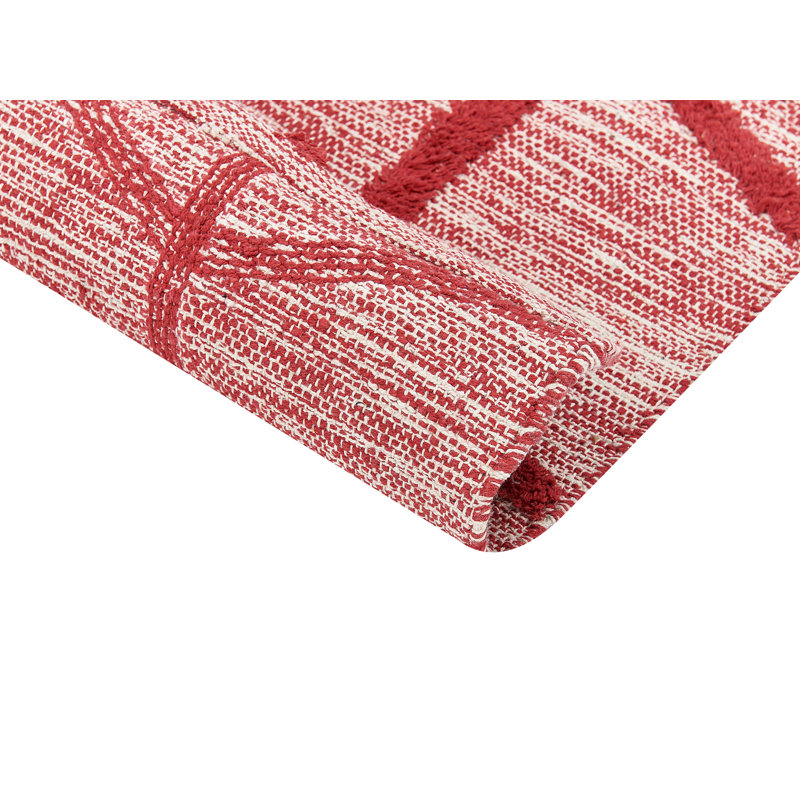 Jaime Geometric Cotton Hand Woven Area Rug, Rectangle 140 x 200cm