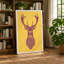 Purple Deer Mount Rustic - Wrapped Canvas-171156417-171156423