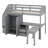 Twin Size Loft Bed With Stairs, Bookshelf, Drawers, Desk And Wardrobe, Space-Saving Multifunctional Furniture For Kids And Teens-770161942