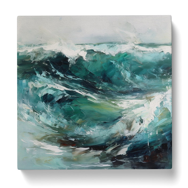 Ocean Gestural No.6 - No Frame Print, 35cm H x 35cm W x 3cm D