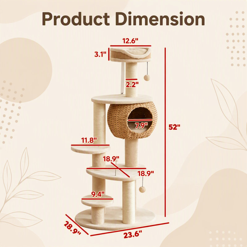 52 " H Cat Tree / Condo