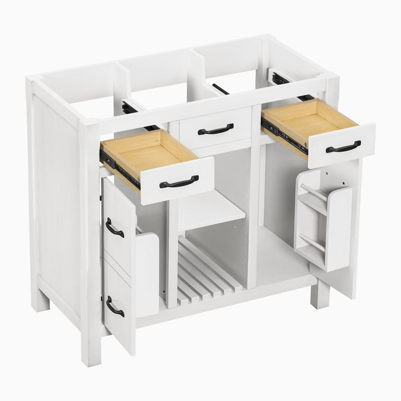 Base de meuble-lavabo simple 35,51 po seulement, Gris