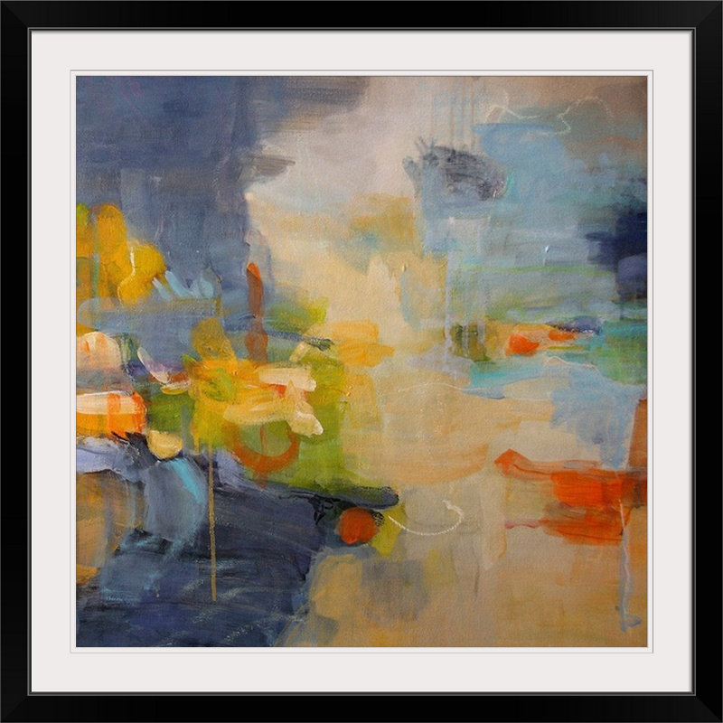 « agité esprit », reproduction d’art Lina Alattar, H 16 po x l 16 po x P 1,5 po, Toile