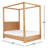 Modica Solid Wood Canopy Bed-565435464