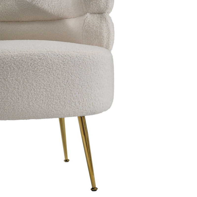 Teddy Hair Sofa, Beige, Gold