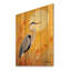 Portrait de héron au soleil II - Art mural moderne sur bois de pin naturel-1964837927