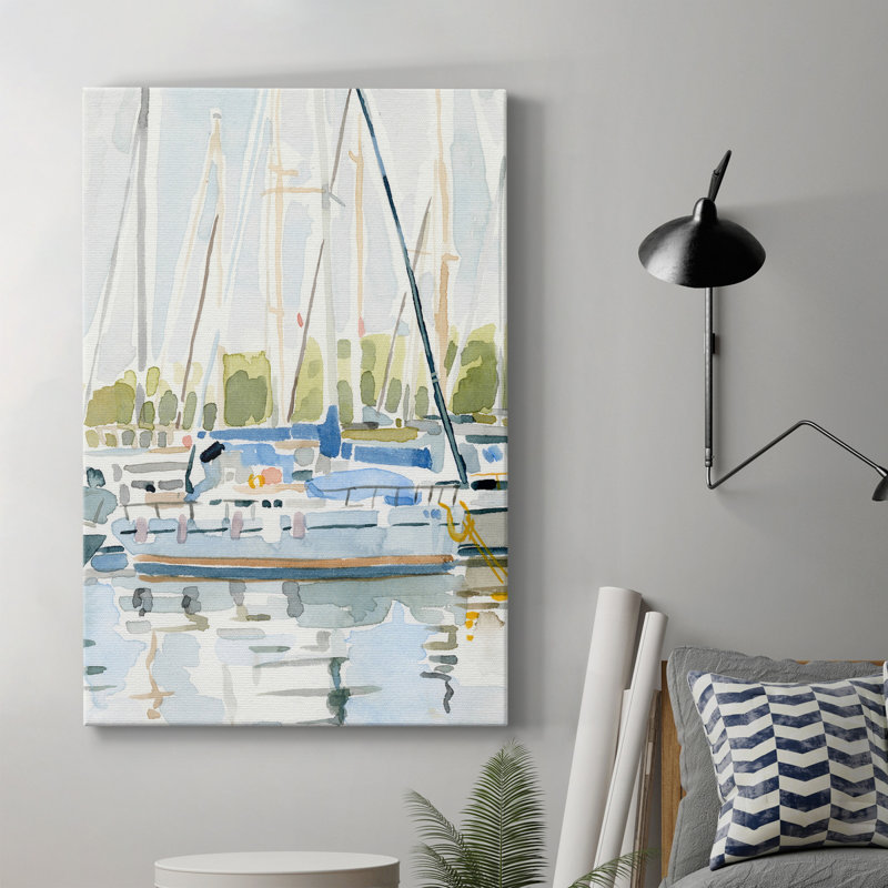 By The Bay II - peinture sur toile tendue, H 60 po x l 40 po x P 1 po