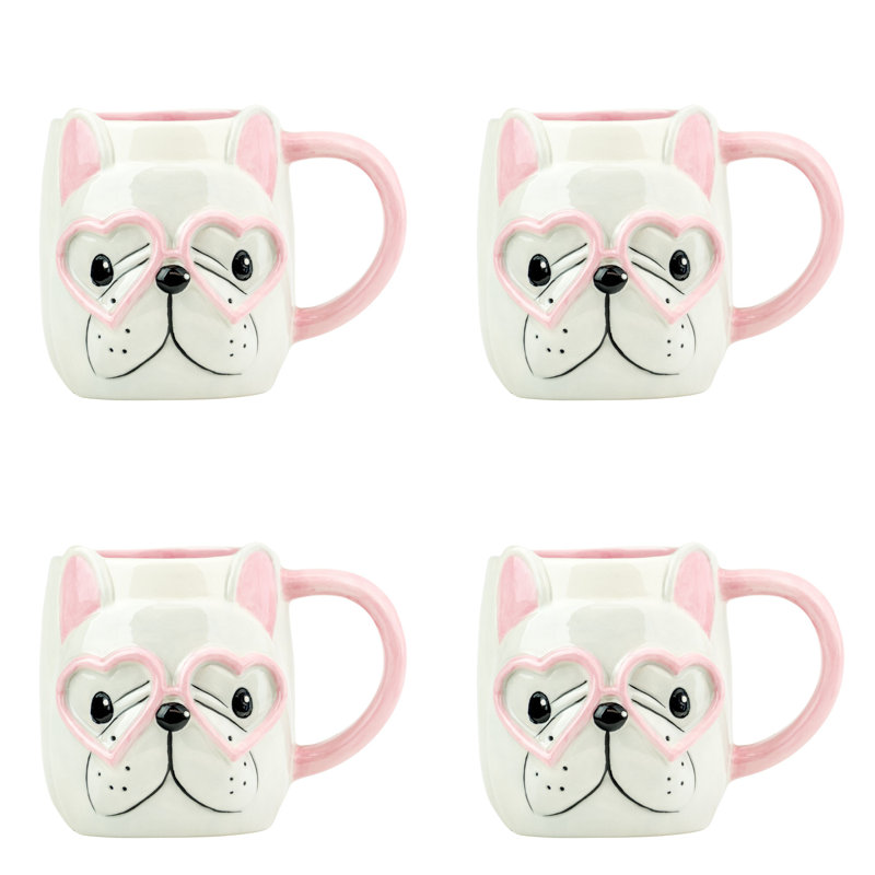 10 Strawberry Street Frenchie Hearts Mug