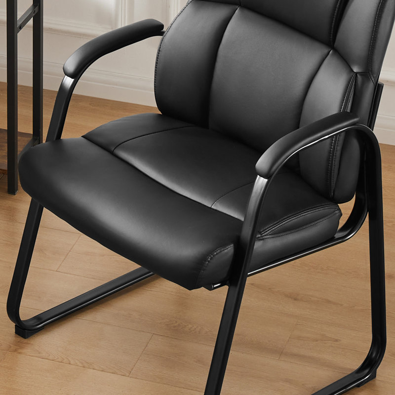 Ensemble de chaises de conférence Kojiro en cuir polyuréthane robuste avec accoudoirs rembourrés