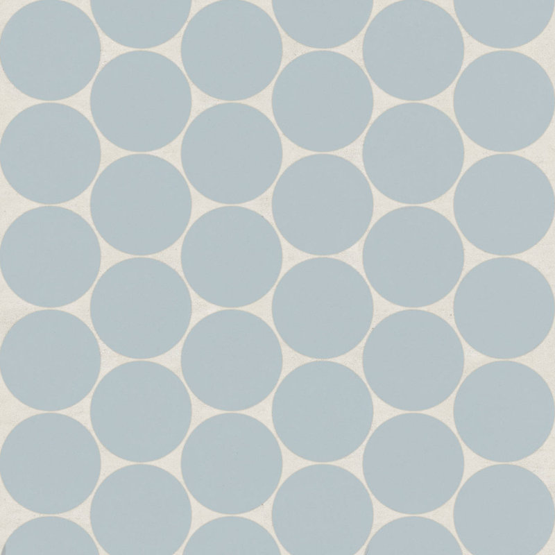 Mosaïque de porcelaine ronde matte 2 po Marin, Bleu brumeux