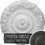 Médaillon de plafond Endurathane Ashley, diamètre extérieur de 23 7/8 po x P 4 po x P 2 1/8 po (convient aux auvents jusqu'à 4 3/4 po), fini craquelé blanc ultra pur peint à la main-28579415