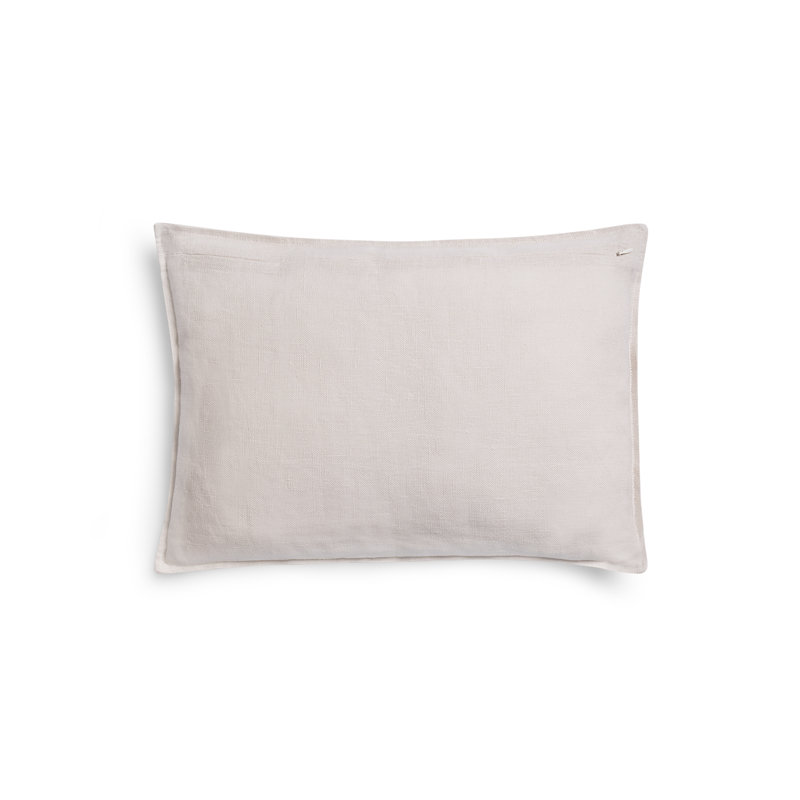 Butterfly Gingko Ombre Embroidered Dec Pillow, Beige;Cream