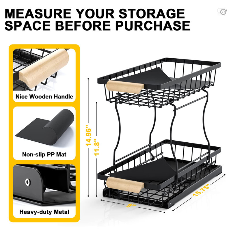 Joslene Cabinet Shelving Rack