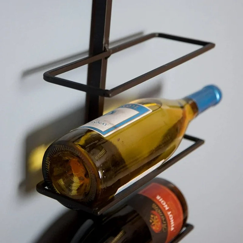 Chetek Wall Mounted Wine Bottle Rack in Black