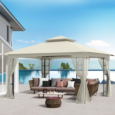 13 Ft. W x 11 Ft. D Steel Patio Gazebo