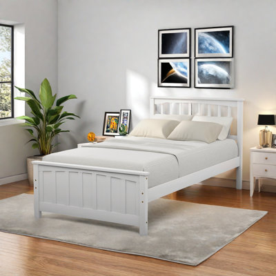 Chares Wood Platform Bed With Headboard