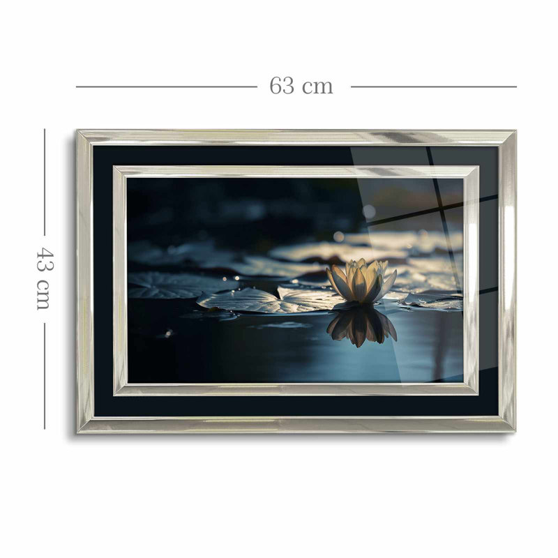 Élégante peinture décorative encadrée, 17,0 po x 25,6 po | 100% verre acrylique (épaisseur: 0,04 pouce) et cadre en bois massif (épaisseur: 1,0 pouce) | Art mural parfait pour le salon, la chambre à coucher et le bureau