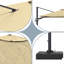 Parasol carré en porte-à-faux 11 pi beige (sans base de parasol)-1046327223