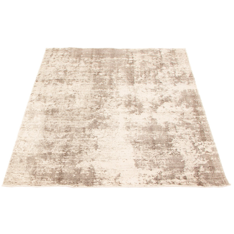 Tapis ivoire / gris tissé à la main Sroda