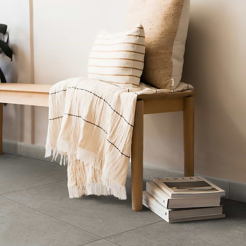 New Rock 3X24 Matte Porcelain Bullnose, Tortora Beige
