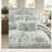 Premium King Bedding Sets, Soft Polyester, Sage Floral Farmhouse Home