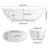71" Premium Solid Surface Deep Soaking Bathtub