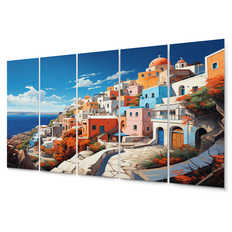 Ensemble de décoration murale coloré Santorini Popart I - Santorini